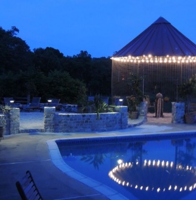 Spring Hill Manor Maryland Pool Nighttime
